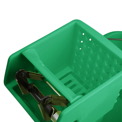 30L Mop Bucket with Foot Pedal Release Green | Jantex Kentucky 5