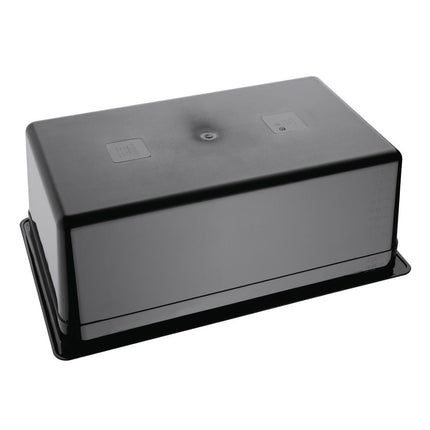 Polycarbonate Gastronorm Container 1/1 Black 200mm | Vogue 4