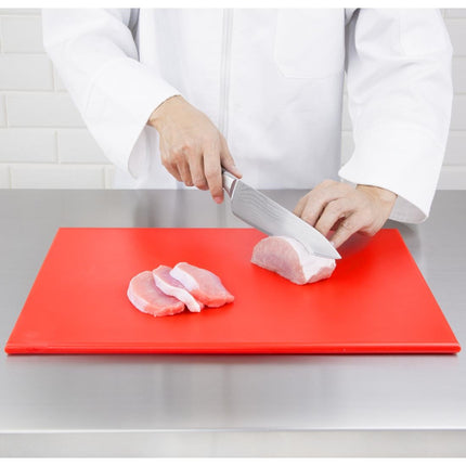 HDPE Cutting Board Red | Hygiplas | 450x300x12mm 4