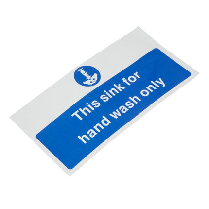 Vogue 'Hand Wash Only' Vinyl Sticker 100x200mm 4