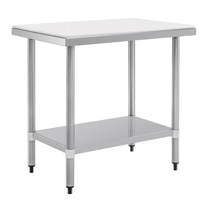 Stainless Steel Work Table with HDPE Reversible Cutting Board 90cm | Vogue