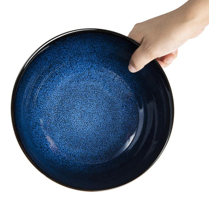 Midnight Blue Reactive Glaze Footed Bowls 205mm | Olympia Luna | Stoneware 3