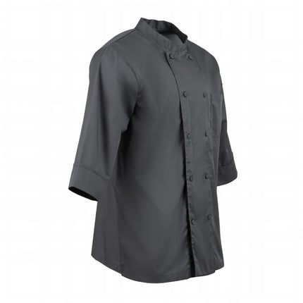 Unisex Chef Jacket Grey | Chef Works | L | Polyester/Cotton 4