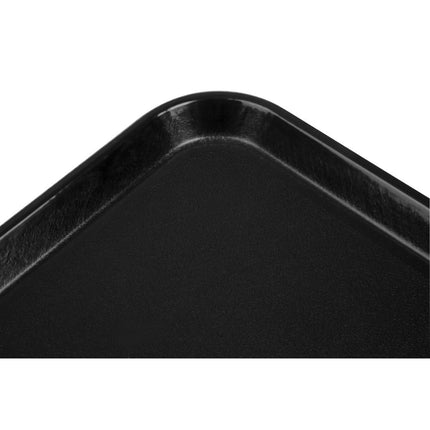 Cambro Epictread Fiberglass Rectangular Non-Slip Tray Black 350mm 5