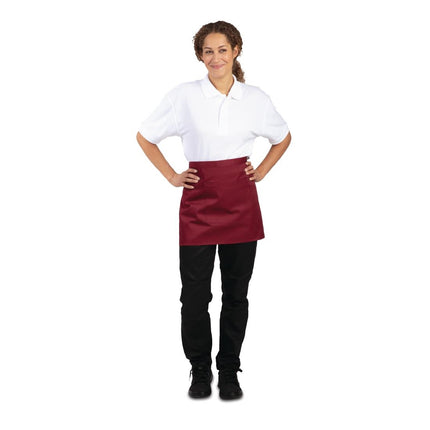 Short Bib Apron Bordeaux | Whites 5