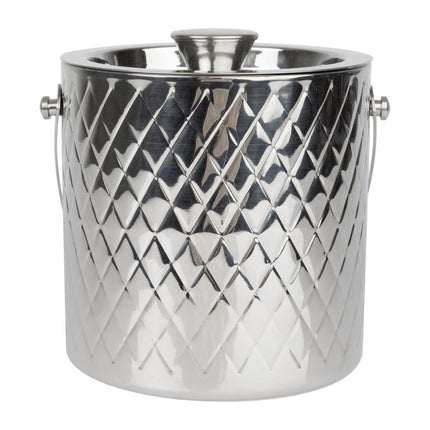 Olympia Geo Double-Walled Stainless Steel Ice Bucket 2L 4