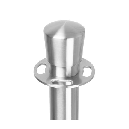 Flat Base Barrier Posts Brushed Stainless Steel | Bolero | Pack of 2 2