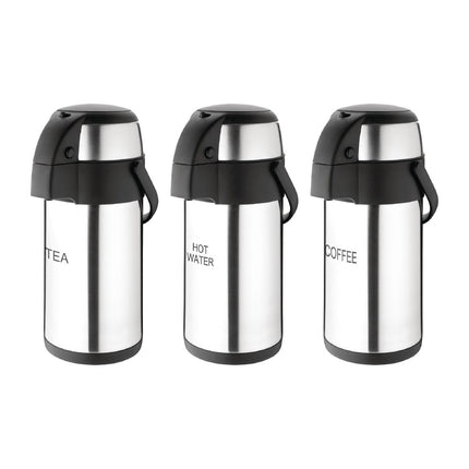3L Stainless Steel Pump Thermos Jug for Coffee | Olympia 5