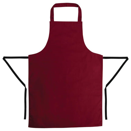 Polyester-Cotton Bib Apron Bordeaux | Whites 3