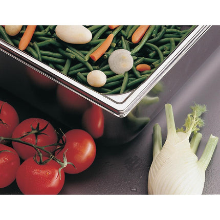 Stainless Steel GN 1/1 Container 100mm with Handle and Lid | Matfer Bourgeat 7