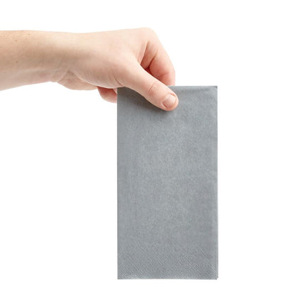 Recyclable 2-Ply Grey Dinner Napkins 40x40cm 1/8 Fold | Fiesta 3