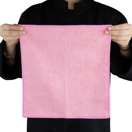 Pink Microfiber Cloths 40x40cm | Jantex | Pack of 5 2