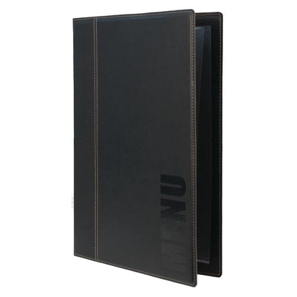 Synthetic Leather Menu Holder A4 Black | Securit Trendy 7