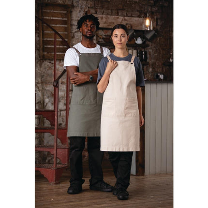 Cotton Canvas Halter Apron Khaki | Southside 9