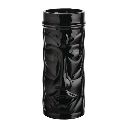 Tiki Glasses 45cl Onyx Black | Utopia Tahiti | 6 Pieces