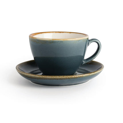 Kiln Natural Porcelain Cappuccino Saucers Blue 16cm | Olympia | 6 pcs 3
