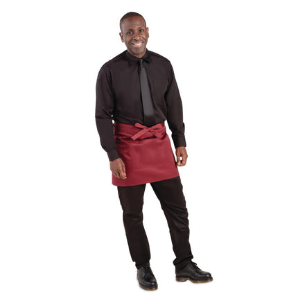Short Bib Apron Bordeaux | Whites 2