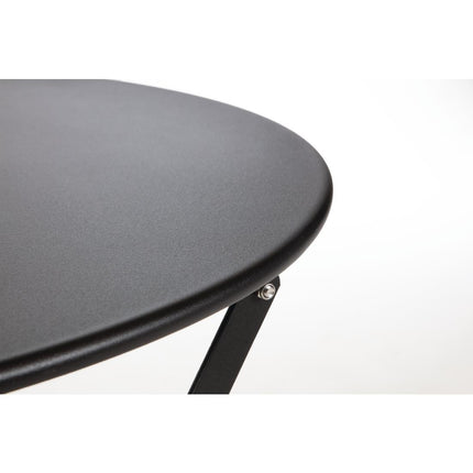Round Steel Folding Table 59.5cm Black | Bolero 7