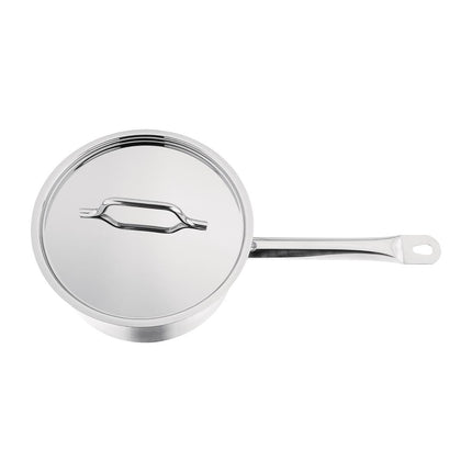 Stainless Steel Induction Saucepan 1.5L 16cm with Lid | Nisbets Essentials 5
