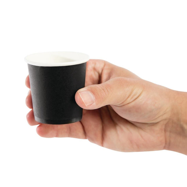 Recyclable Single-Wall Black Espresso Cups | Fiesta | 12cl 2