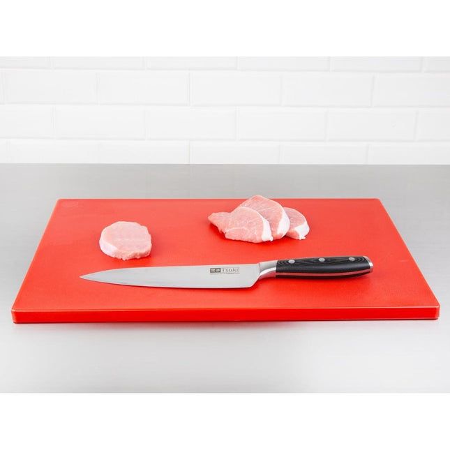 Extra Thick Red LDPE Cutting Board 600x450x20mm | Hygiplas 2