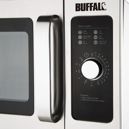 Manual Commercial Microwave 25L 1000W Stainless Steel | Buffalo 3