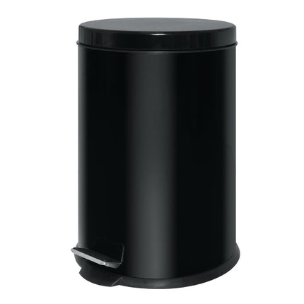 20L Black Stainless Steel Pedal Bin