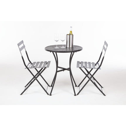 Black Round Steel Bistro Tables 60cm | Bolero 4