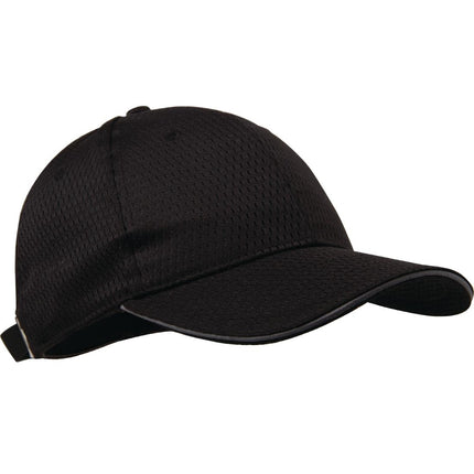 Cool Vent Baseball Cap with Contrasting Edge | Chef Works | Black and Gray 3