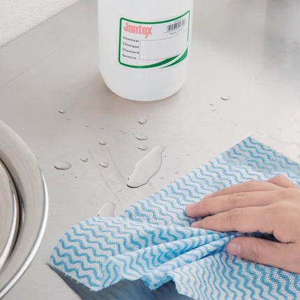 Non-Woven Cleaning Cloths Blue | Jantex | 100 Pieces | 25x33 cm 5