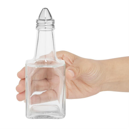 Glass Oil and Vinegar Bottle with Chrome Cap | Olympia 14.7cm 2