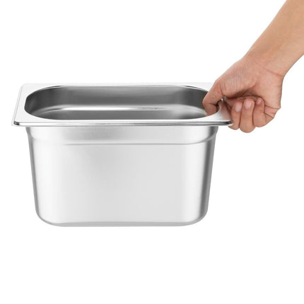 Stainless Steel Gastronorm Pan Set with Lids 4x 1/4 | Vogue 3