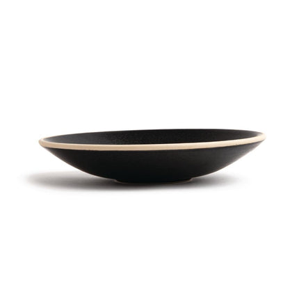 Shallow Tapered Black Canvas Bowls 20cm | Olympia 3