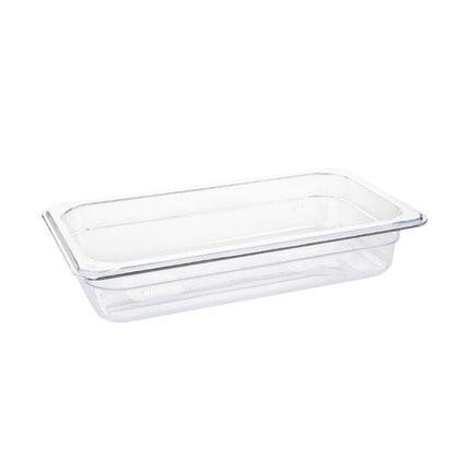 Polycarbonate 1/3 Gastronorm Container 65mm | Vogue | Transparent