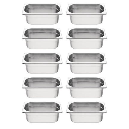 Vogue GN 1/4 Food Pan Set (10 Pieces)