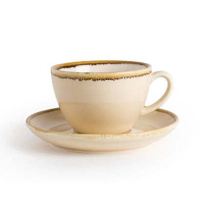 Cappuccino Saucers 16cm Sandstone | Olympia Kiln Collection | 6 Pieces 4