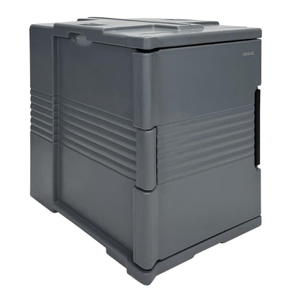 Heavy-Duty Thermo-Box 600 Front-Loading Food Transport Box Black | Vogue | 465x610x630mm 2