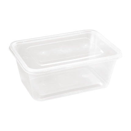 Recyclable Microwaveable Plastic Containers 100cl with Lids | Fiesta | 250 Pieces