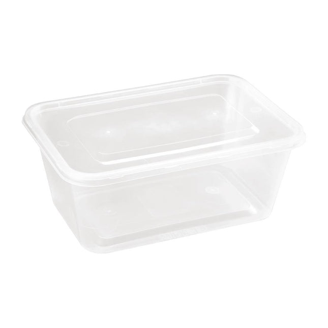 Recyclable Microwaveable Plastic Containers 100cl with Lids | Fiesta | 250 Pieces