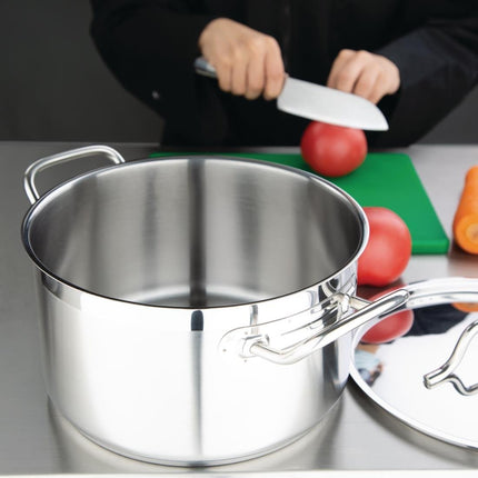 Induction Cooking Pan 24cm 5.6L | Nisbets Essentials Stainless Steel 2