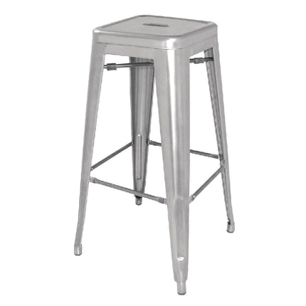 Bolero Bistro Bar Stool | Galvanized Steel
