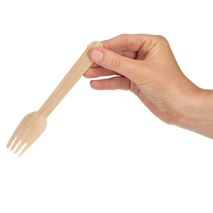 Compostable Biodegradable Wooden Forks 15.5cm | Fiesta 3