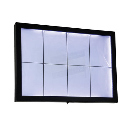 Information Display Stand Black Hammered Steel for 8x A4 | Securit 2