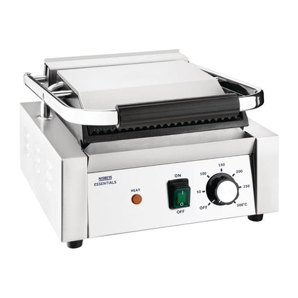 Contact Grill Grooved/Smooth Plates 36 x 31cm 1800W | Nisbets Essentials