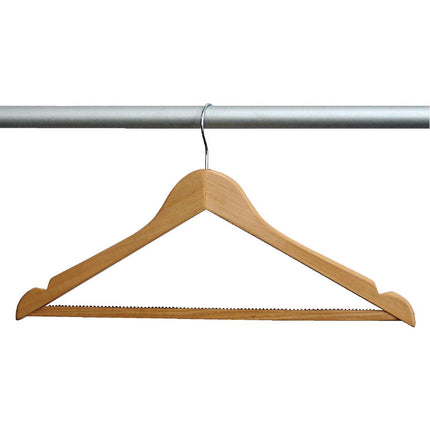 Wooden Clothes Hangers with Anti-Slip Bar | Bolero
