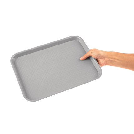 Olympia Kristallon Grey Polypropylene Tray 34.5x26.5cm 4