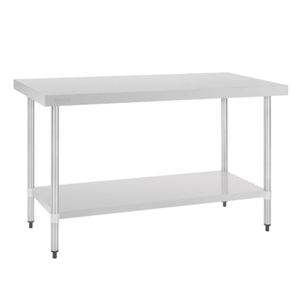 Stainless Steel Worktable without Backsplash 90x150x70cm | Vogue 3