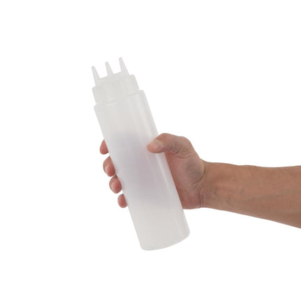 Portion Control Squeeze Bottle with 3 Nozzles Transparent 680ml | Vogue 4