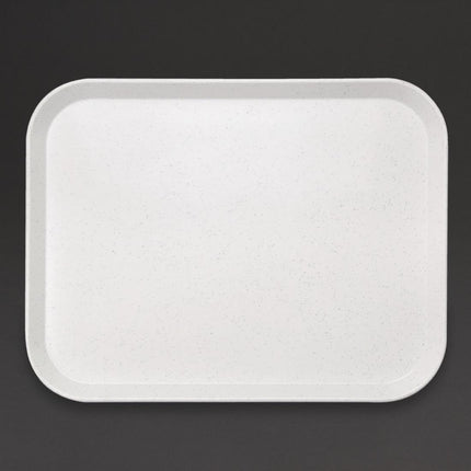 Fiberglass Serving Tray with Granite Look | Olympia | 35.6x45.7cm