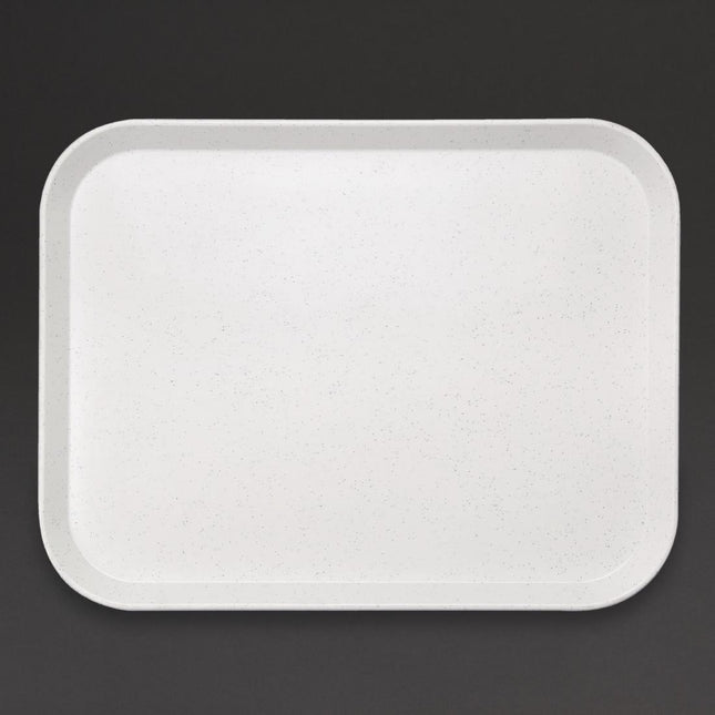 Fiberglass Serving Tray with Granite Look | Olympia | 35.6x45.7cm
